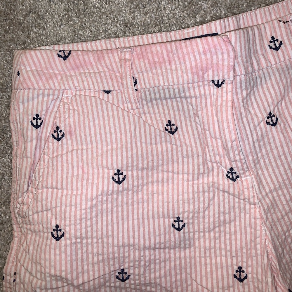 British Khaki Pink & Blue Anchor Shorts size 4 - Picture 4 of 10